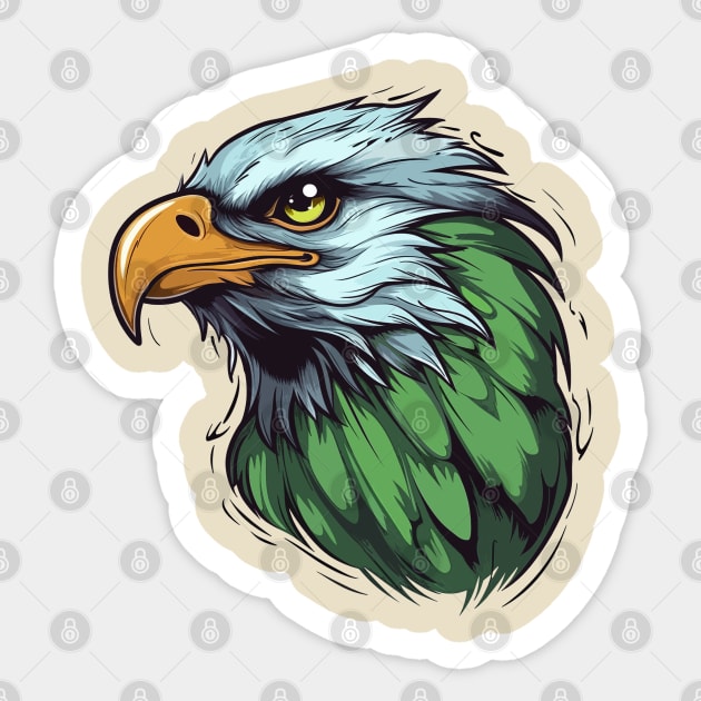 Eagles Head Sticker by lospaber